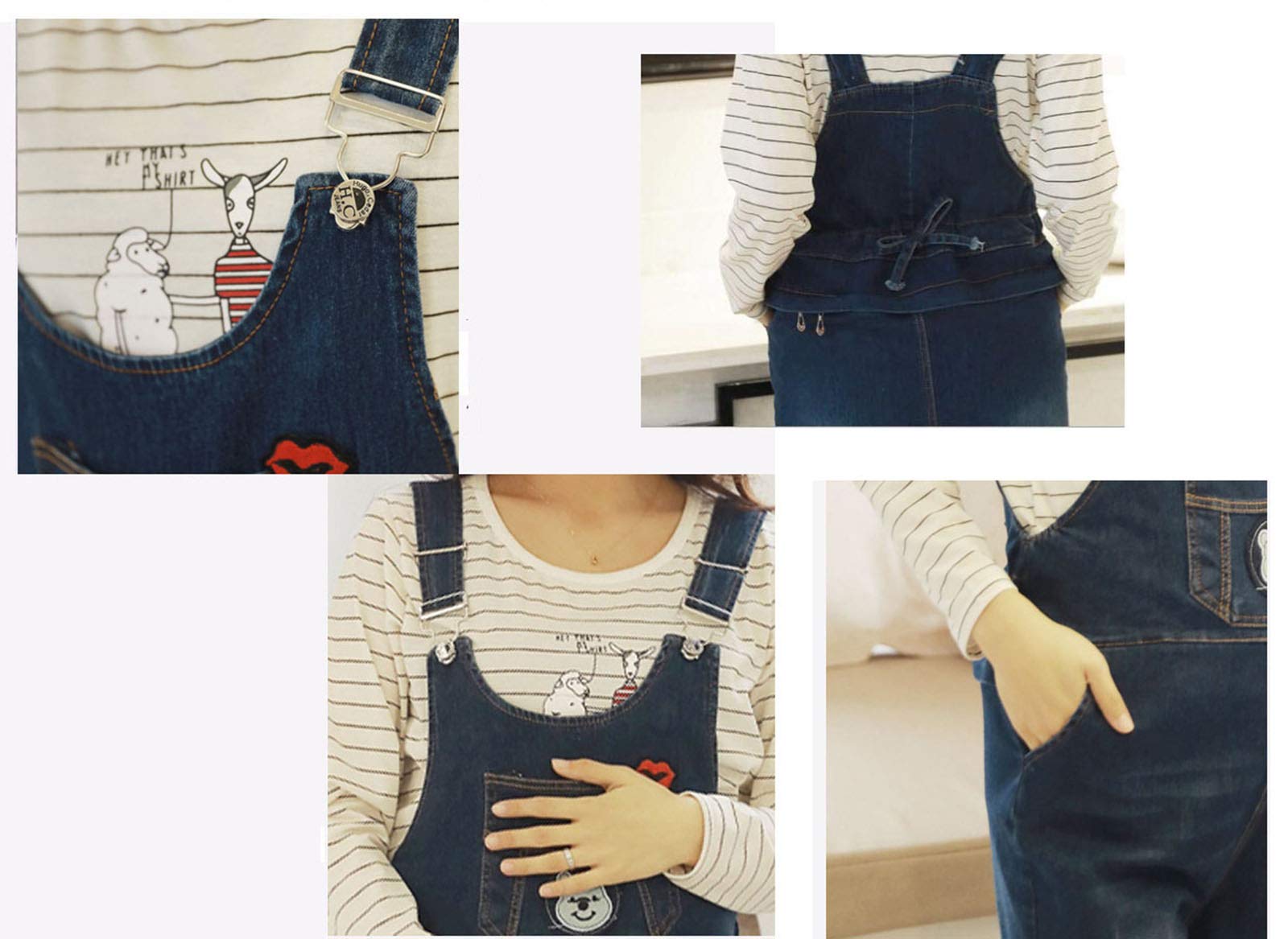 babao Salopette Premaman Tute Donna Incinta Denim Salopette Jeans Tute