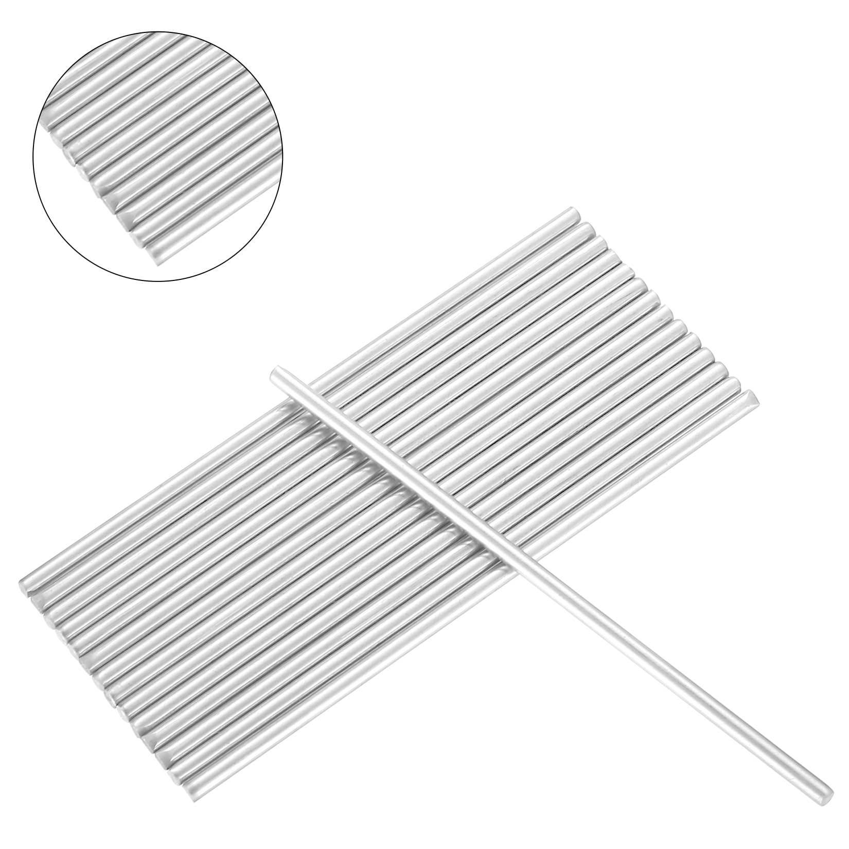 Aste di Acciaio Inox 3 mm x 100 mm Bacchette Cilindriche Barra Tonda Metallo per Giardino Fai da Te