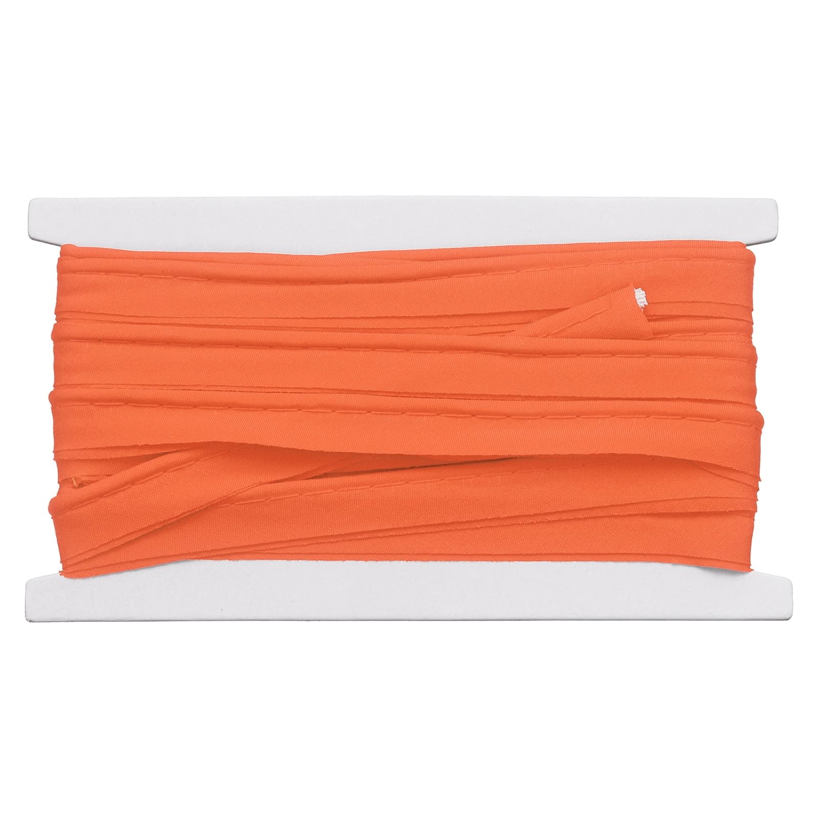sourcing map Piping Trim Bias Tape, 1.5 cm 5.5M Cotton Folding Binding Tape with Welting Cord, Decorative Sewing Trim for Home Decor Sewing DIY Crafting Clothing Fabric Edge, Orange
