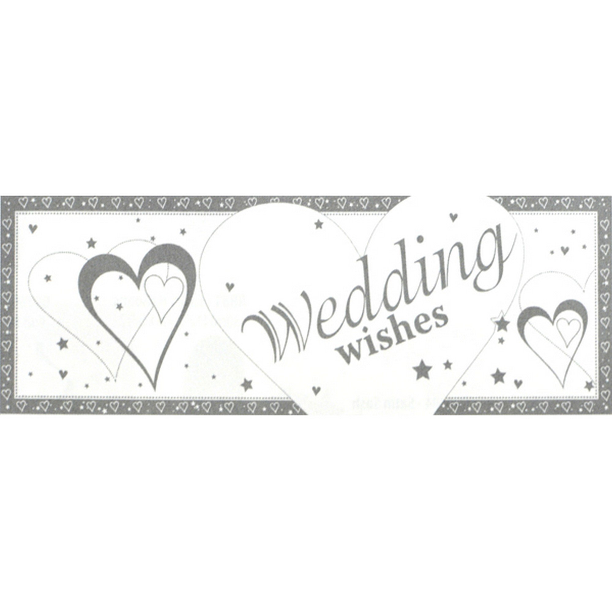 Banner Sign Wedding Wishes 60"x20"