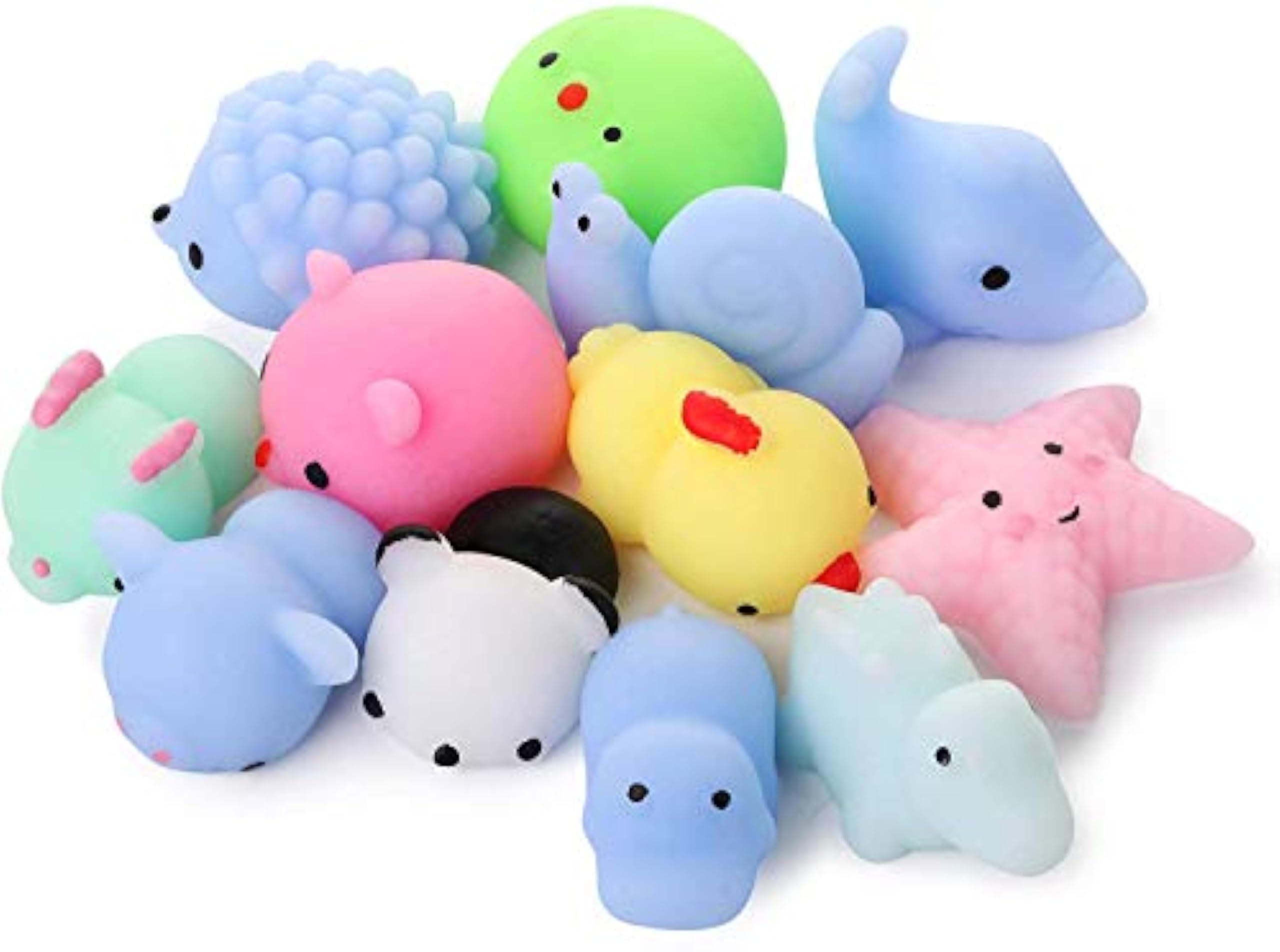 ANAB GIAB Squishy Toy 10 Pcs Mochi Squishy Toys Kawaii, Squishy Animal Like Unicorn Panda cat Fish, Cute Mini Soft Toy, Stress Reliever Toys, Birthday Party Gifts,Favours for Kids, Rewards for Kids