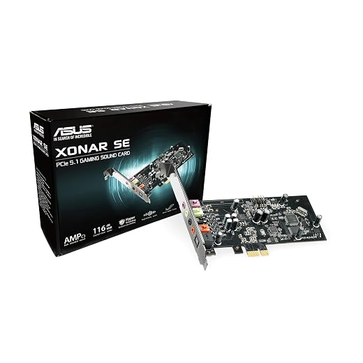 ASUS Xonar SE Internal 5.1 Channel PCI-E Sound Card (5.1 Channels, 24 bit, 116 dB, 110 dB, 24-bit/192kHz, 0.00251%)