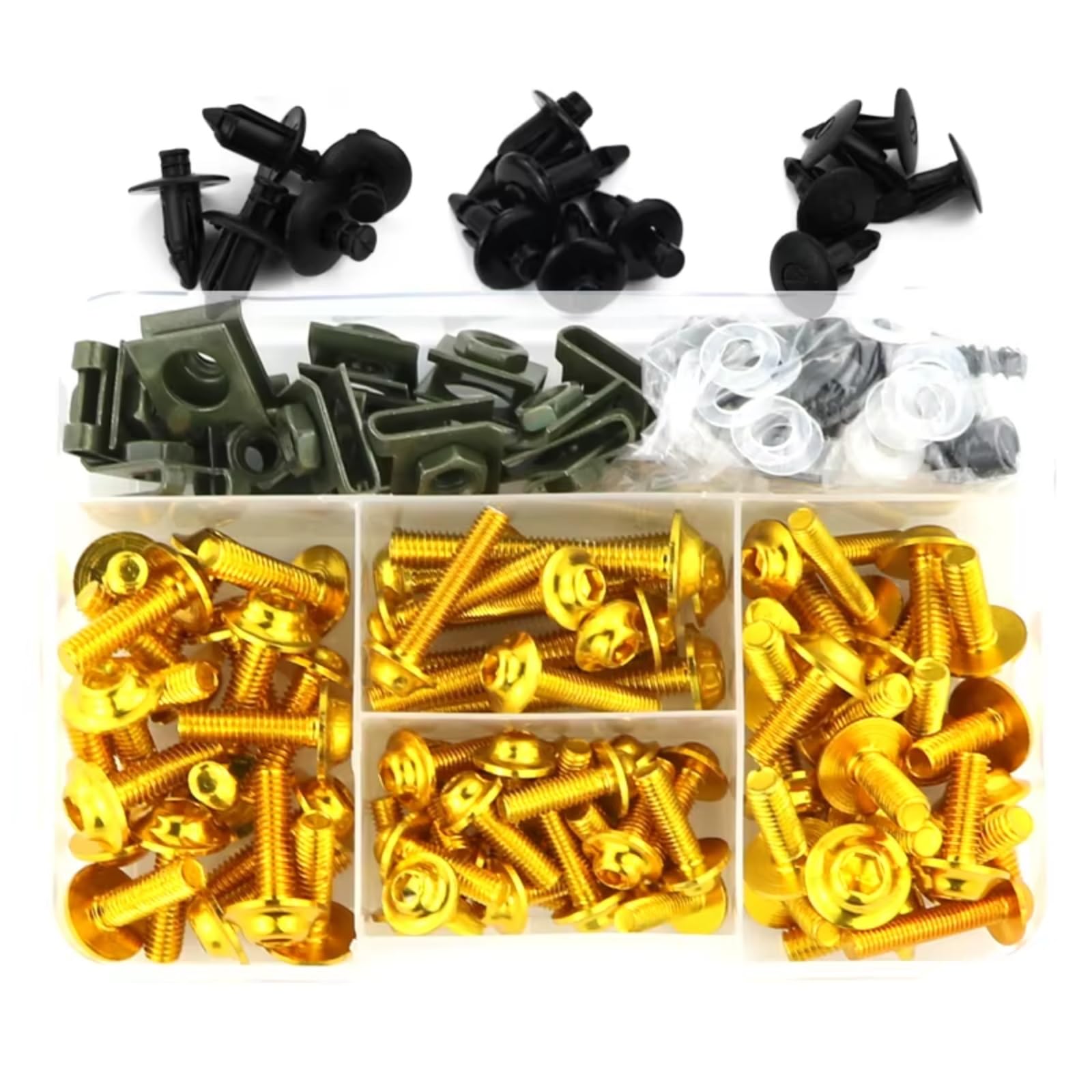 Viti di Moto Compatibile con Aprilia per RSV4 RSV1000R SL750 Kit Assortimento Viti per Moto, Bulloni, Dadi E Bulloni A Testa Svasata(Yellow)