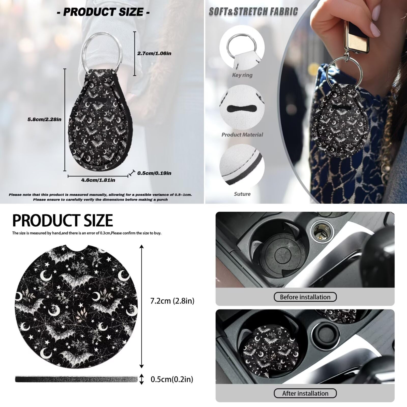 Set completo di coprisedili anteriori e posteriori per auto, con stampa di ragnatela, coprivolante e posteriore, per uomo, decorazione per interni auto, nero e grigio