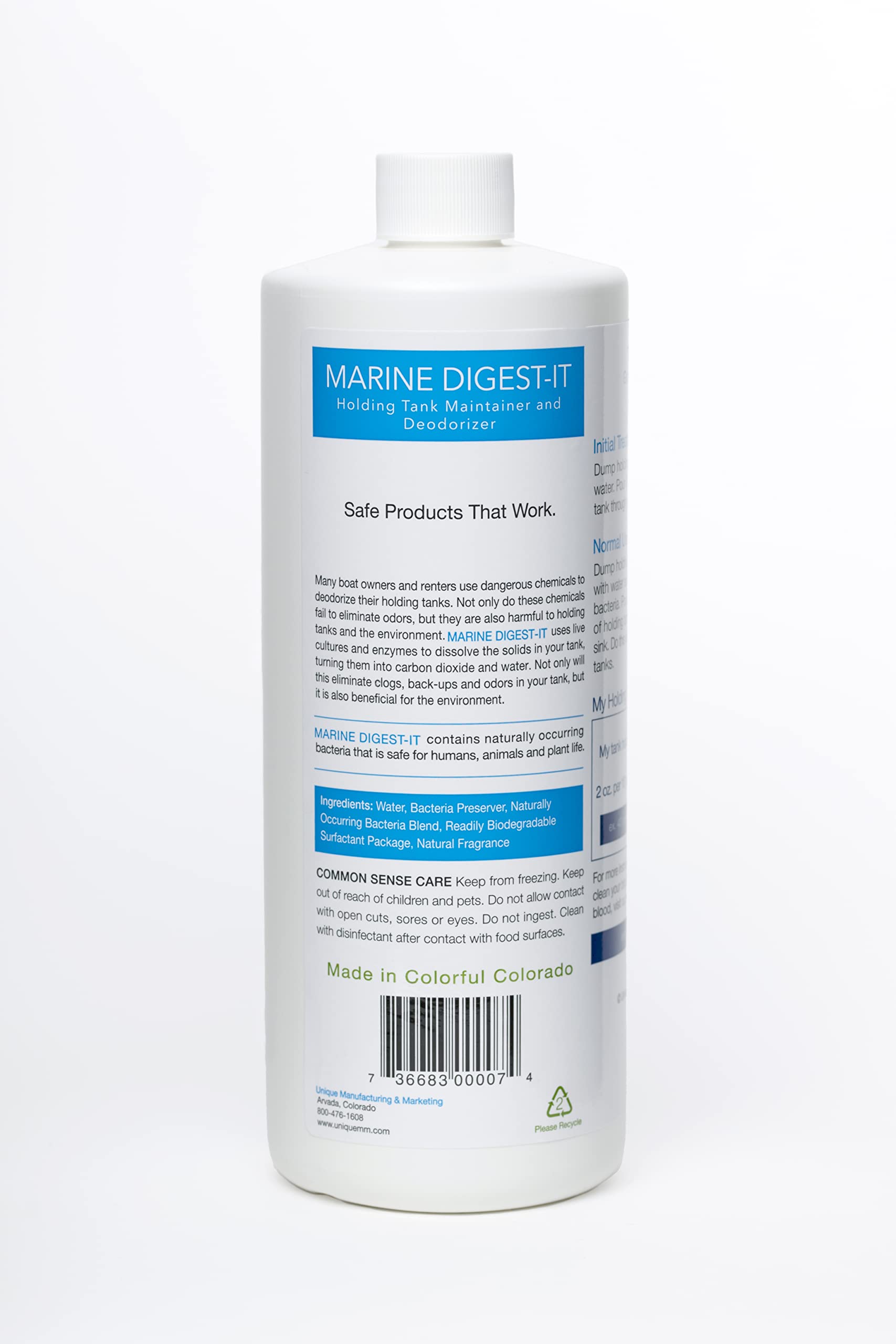 Amazon.com: Unique Marine Digest-It Boat Black Water Holding Tank  Deodorizer, Eliminates Toilet Smells and Breaks Down Waste- 16 Liquid  Treatments, 32 oz. - 441-1 : Automotive