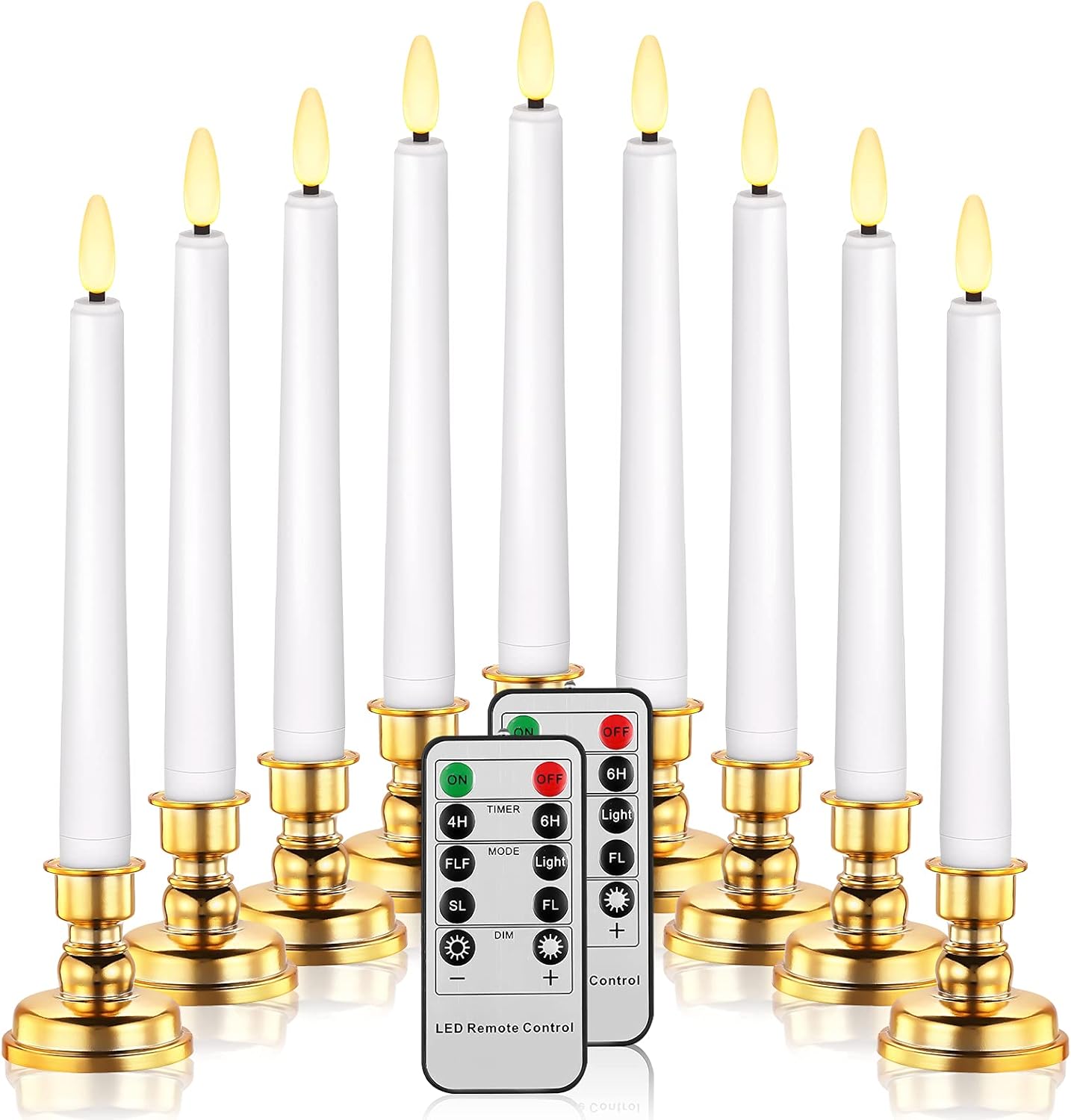 Daord LED Christmas Window Candle with 2 Remotes Battery