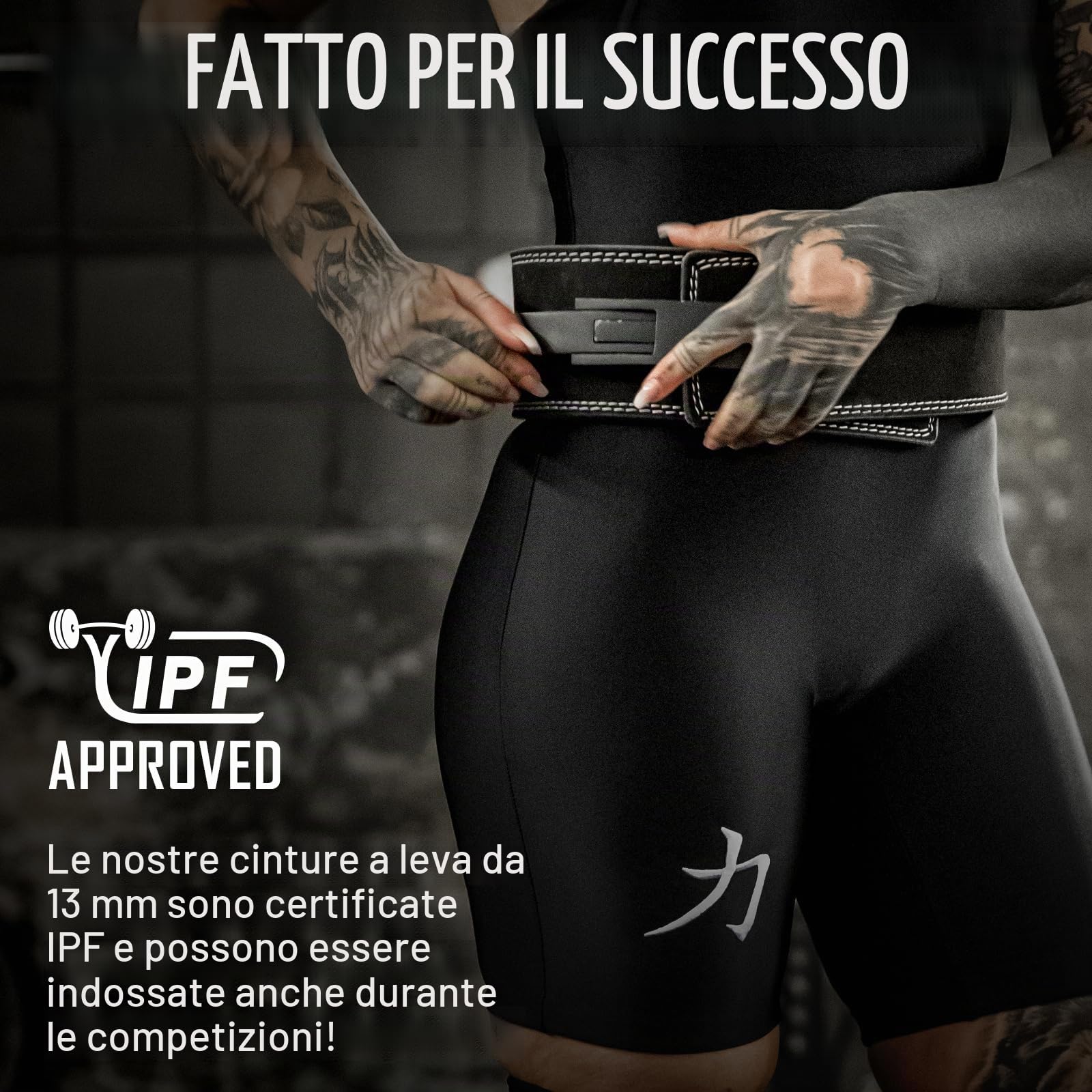 Strength Shop Cintura Powerlifting 13mm con Fibbia a Leva, Certificado IPF, Cintura Palestra Uomo e Donna, Robusta e Durevole, Cintura Pesi Palestra per stabilizza Il Core e Colonna