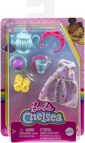 Barbie Paquete de accesorios con temática de fiesta de té Chelsea