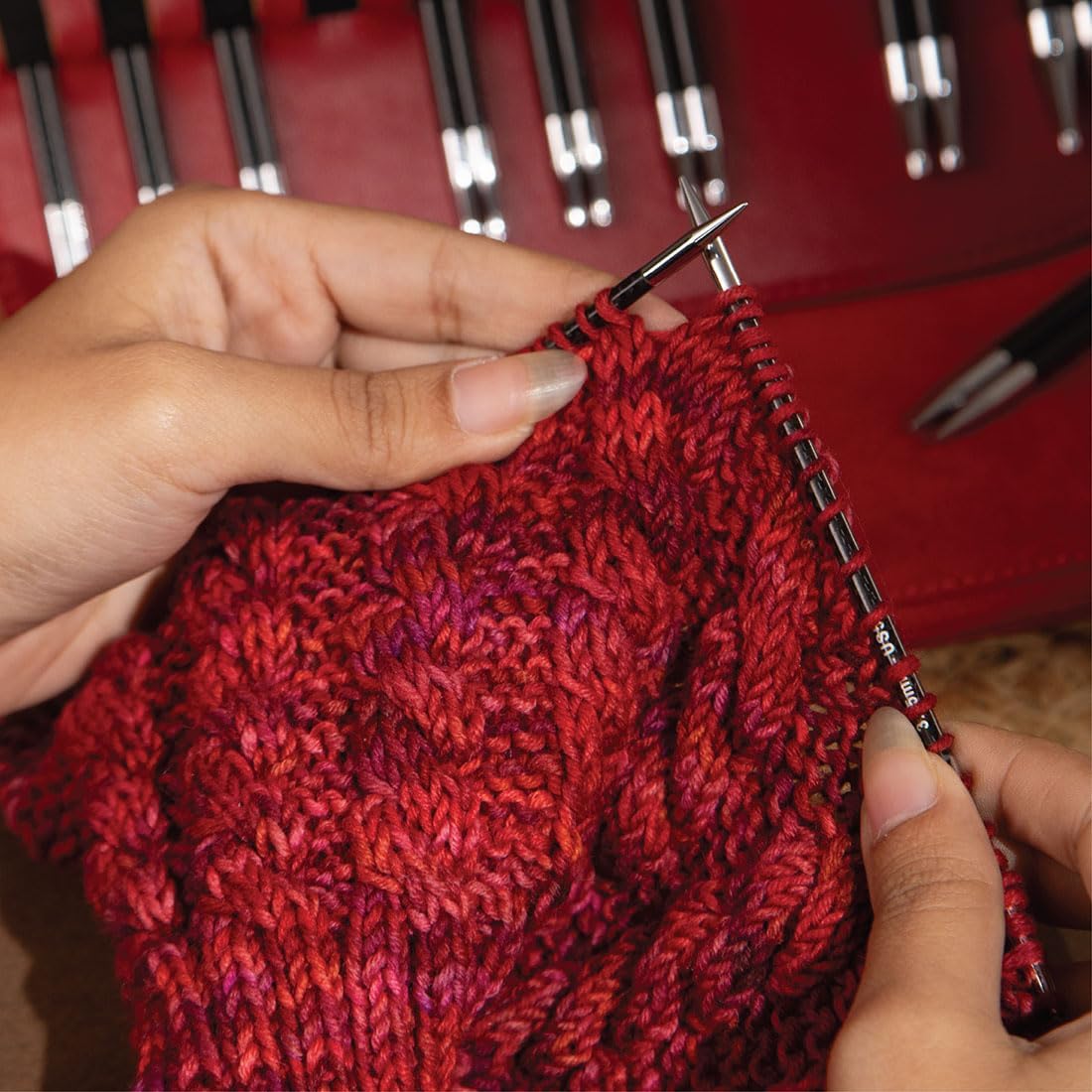 KnitPro Karbonz Élan Interchangeable Needles Premium Gift Set 5" (13cm) | 10 US Sizes (2.5 to 11)