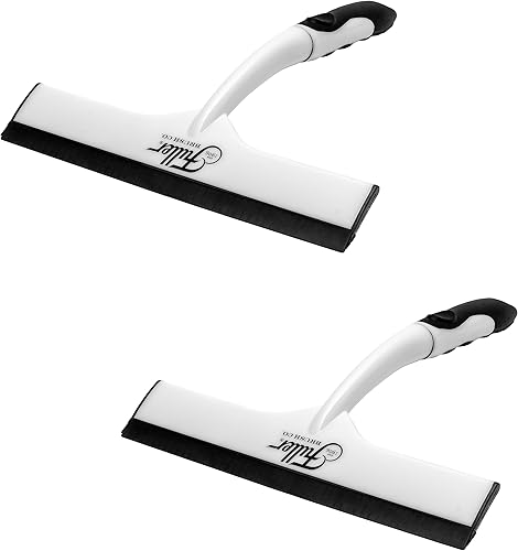 Fuller Brush Escobilla de mano de fácil agarre, para duchas, bañeras, ventanas, espejos, automóviles, hoja de goma termoplástica y mango cómodo (2)