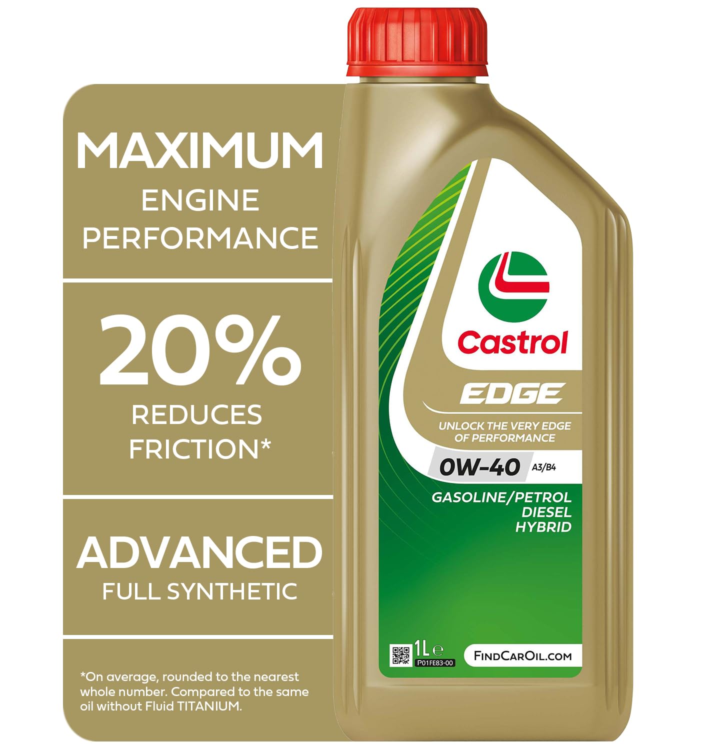 Castrol EDGE 0W-40 A3/B4 Engine Oil 1L