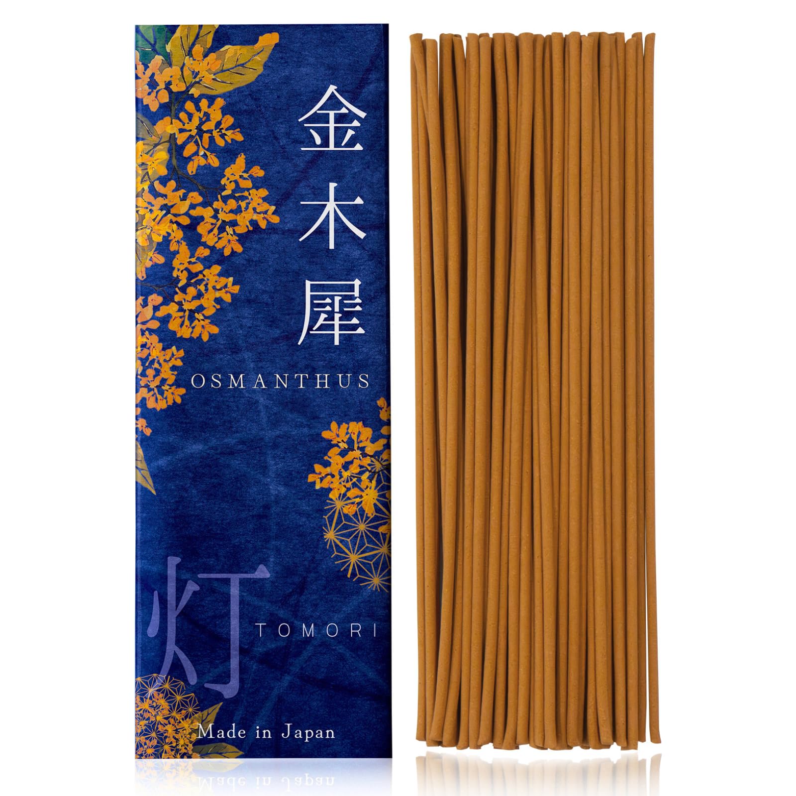 TOMORI Japanese Osmanthus Incense Sticks Natural Approx 60pcs Aromatherapy Meditation Calming Stress Relief Relaxation