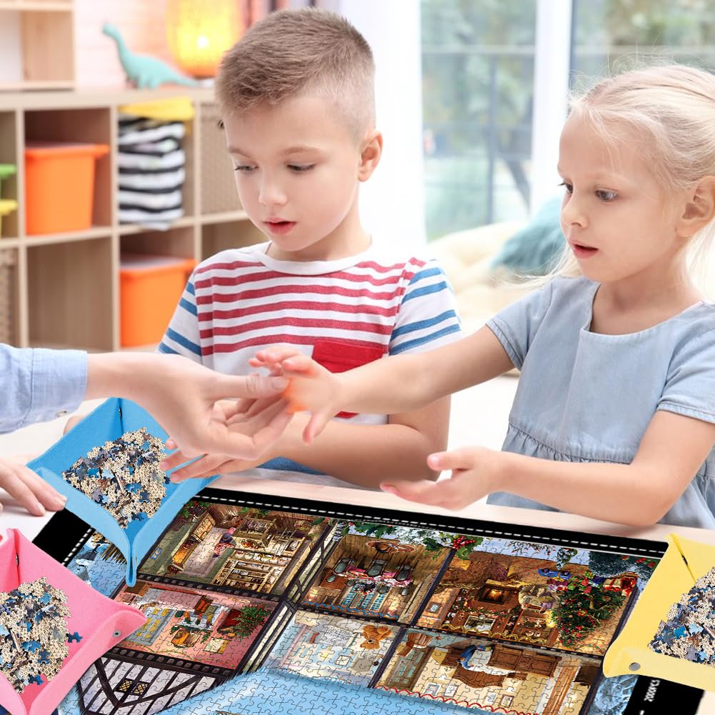 Joycabin Mata do puzzli - przenośna mata rolowana na 1000, 1500, 2000 elementów - dywan do przechowywania i transportu puzzli