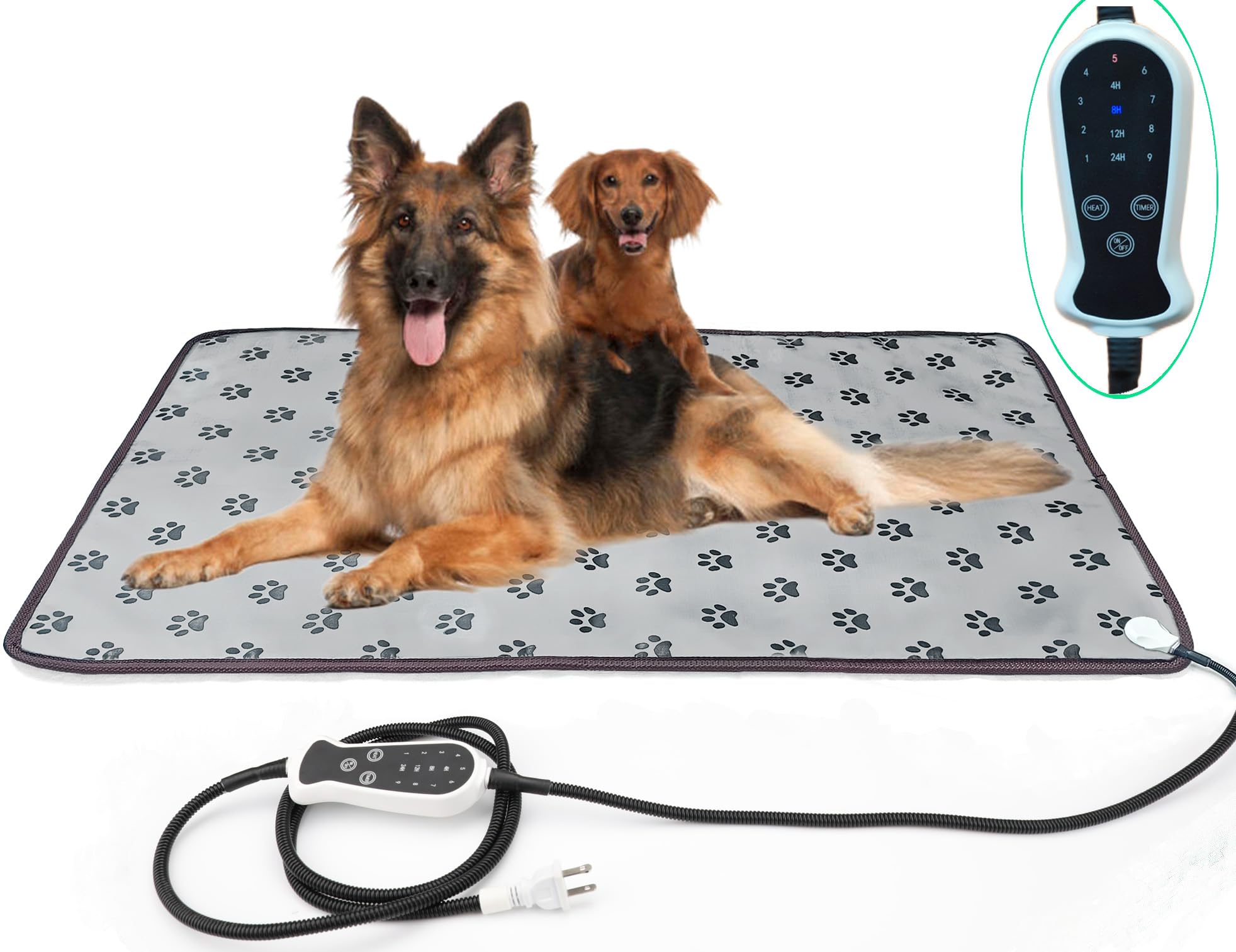 DEOMAN Pet Heating Pad 47x30 in with Smart Timer