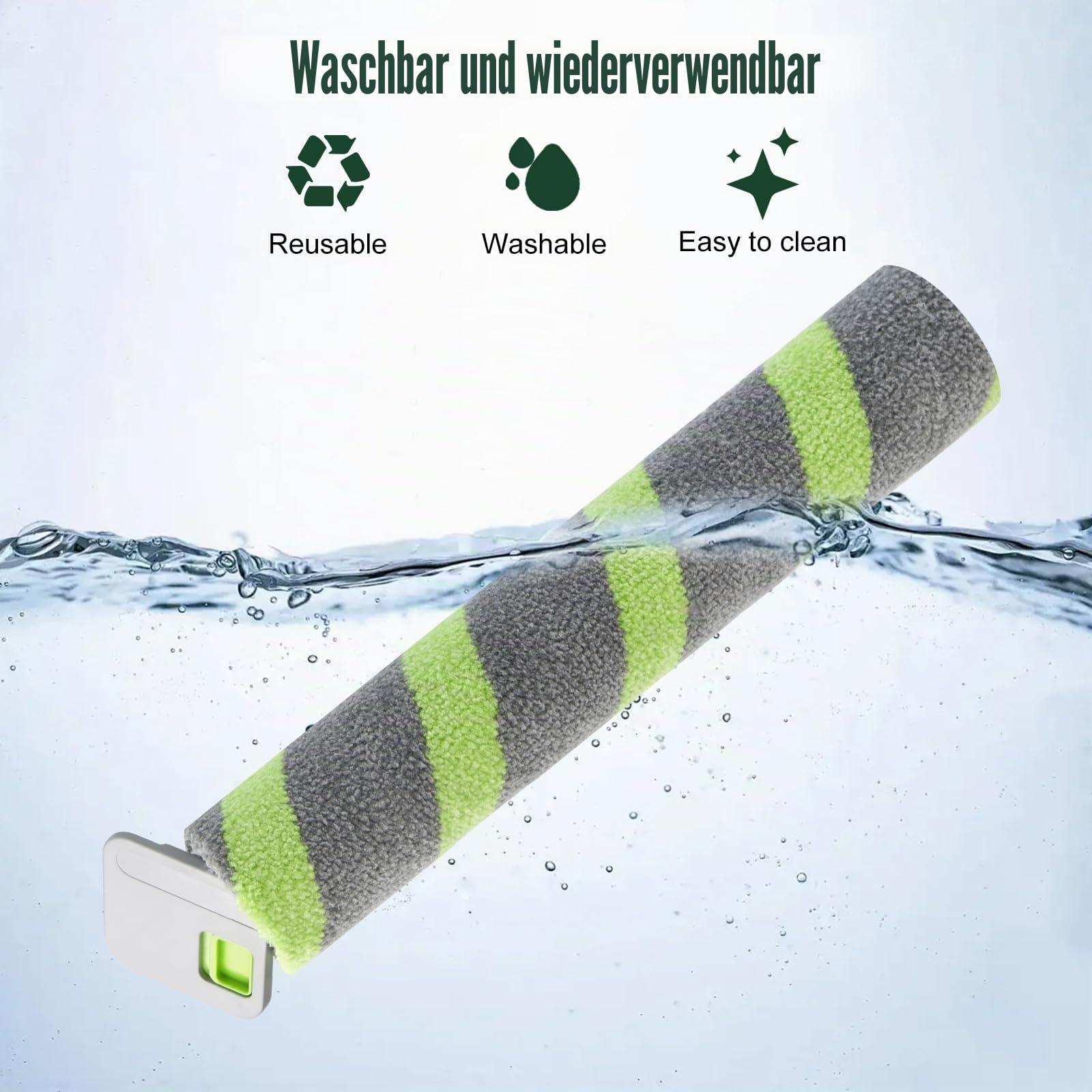 3 Stück Roller Mop für iRobot Roomba Max 705 Combo/Max 700 Series Combo | Mikrofaser Bürste, Kompatibel mit Roomba 705X/ Plus 775 Combo/ Max 775 Staubsauger, Ersatzbürste, 3 Wischrollen Ersatzzubehör