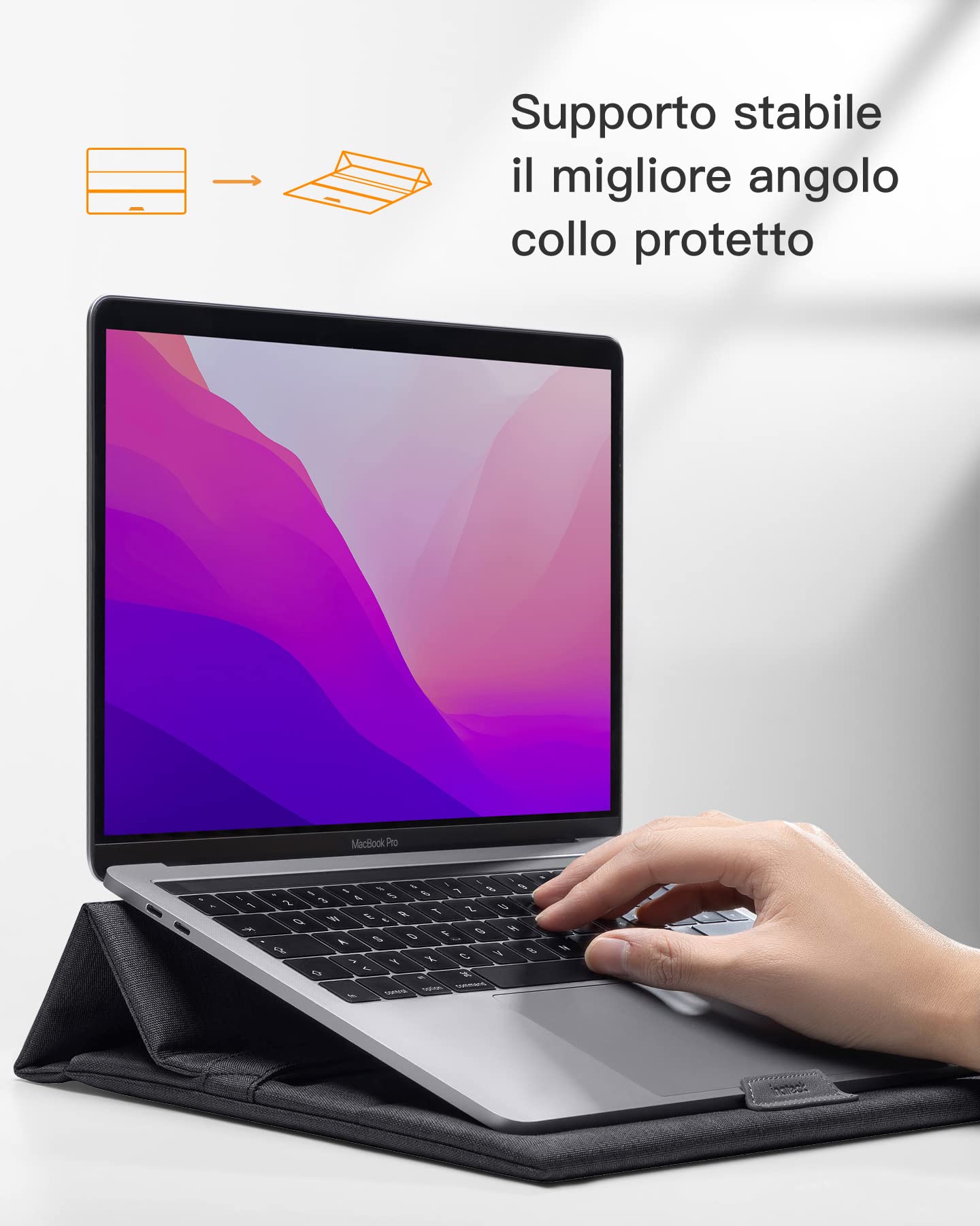 Inateck Custodia per Laptop PC Compatibile con 13 Pollici MacBook Air M3/M2/M1 2024-2018, 13 Pollici MacBook Pro M1/M2 2022-2016, Surface Pro 11/10/9/8/7/X/6/5/4/3