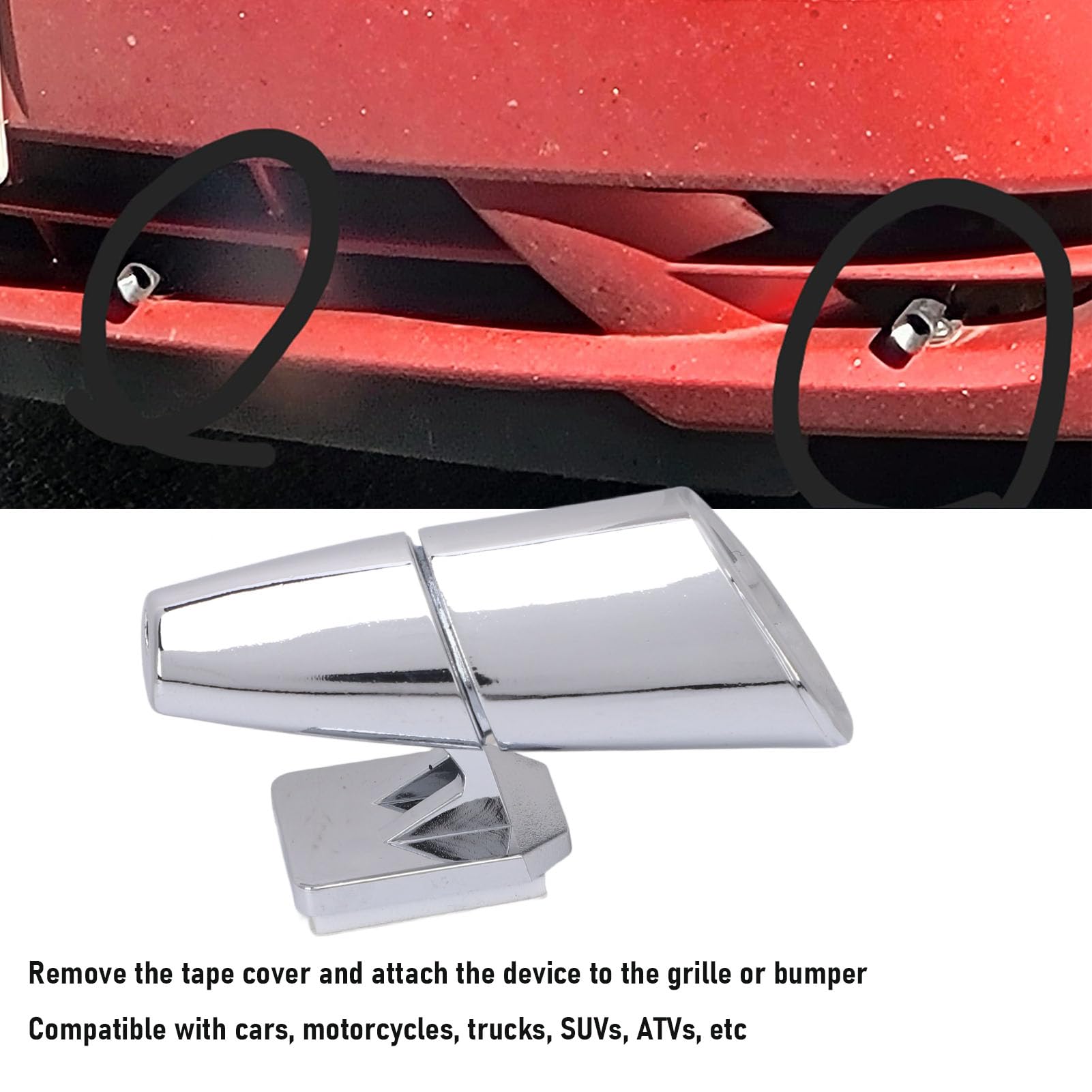 8PCS Deer Warning Whistles For Vehicles - Ultrasonic & Wind Activated Deer Alerts With Self-Adhesive Mount For Car, Truck, Motorcycle - Avoid Wildlife Collisions