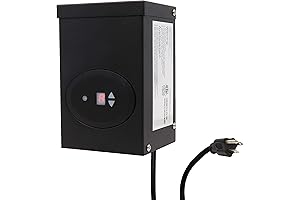 ETL Listed 120W Landscape Lighting Transformer with Photocell and Timer