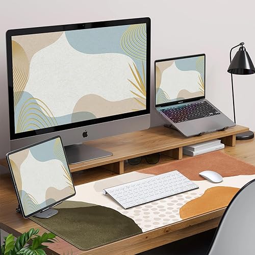 Miniatura 6 de HAOCOO Tapete de escritorio bohemio, alfombrilla de escritorio para computadora, alfombrilla grande para mouse para escritorio, alfombrilla de mouse