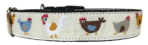 Chickens Dog Collar (fits a medium to large size dog) (Medium (13" - 20"))