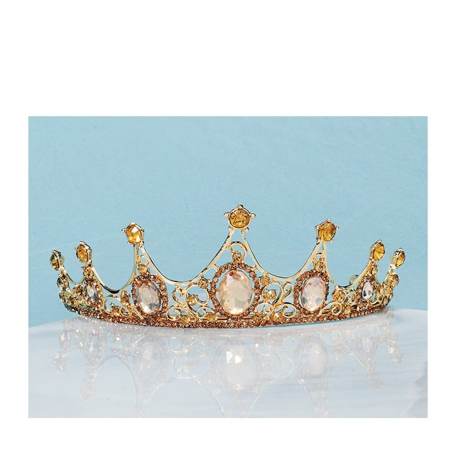 Tiara Con Cristalli - Oro E Argento, Per Feste E Matrimoni - Foto 5