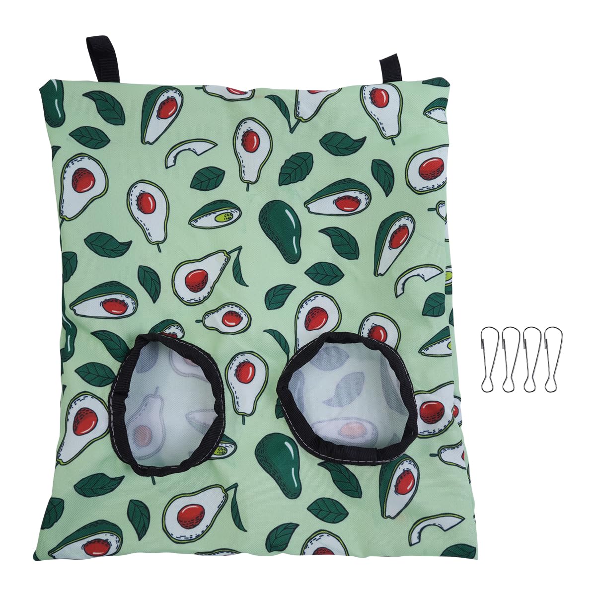ZONADAH Rabbit Hay Feeder Hanging Rabbit Hay Feeder Bag with 2 Holes Guinea Pig Hay Feeder Foldable Hay Storage Bag for Rabbit Guinea Pig Hamster
