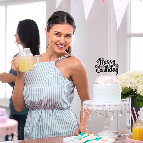 Miniatura 6 de Decoración para pastel de feliz cumpleaños de los años 90, suministros para tartas de fiesta de los años 90, decoraciones de fiesta de los años 90