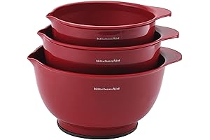 KitchenAid Nesting Plastic Mixing Bowls: Perfect for Flawless Baking
