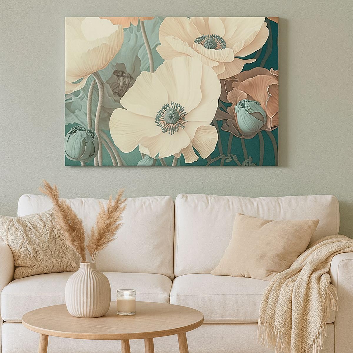 Cuadros Decoracion Salon Flores Plantas Pastel Lienzos decorativos 120x80cm Cuadro Sobre Lienzo Moderno Dormitorio Cocina Cuadros Pared Imágenes Wall Art Prints Decor Canvas Grande XXL AA120x80-5925