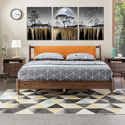 Miniatura 8 de Arte de pared para sala de estar, decoración de pared familiar para dormitorio, cuadros de pared en blanco y negro, árbol, lienzo para baño, pared,