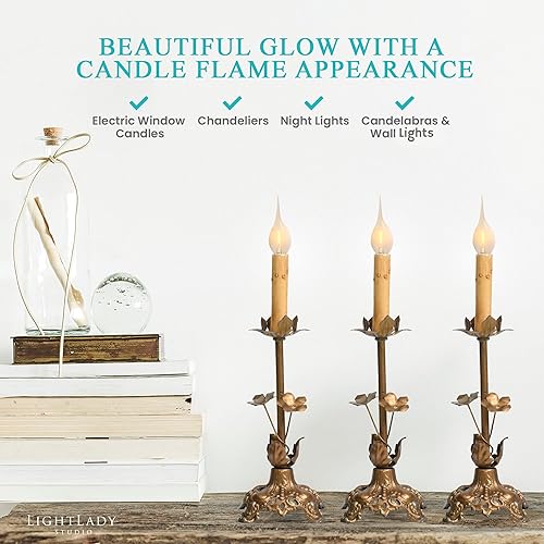 Miniatura 5 de Bombillas LED de vela sumergidas de silicona, color blanco brillante, bombillas LED de silicona para velas, 12 unidades, 7 vatios, equivalente a