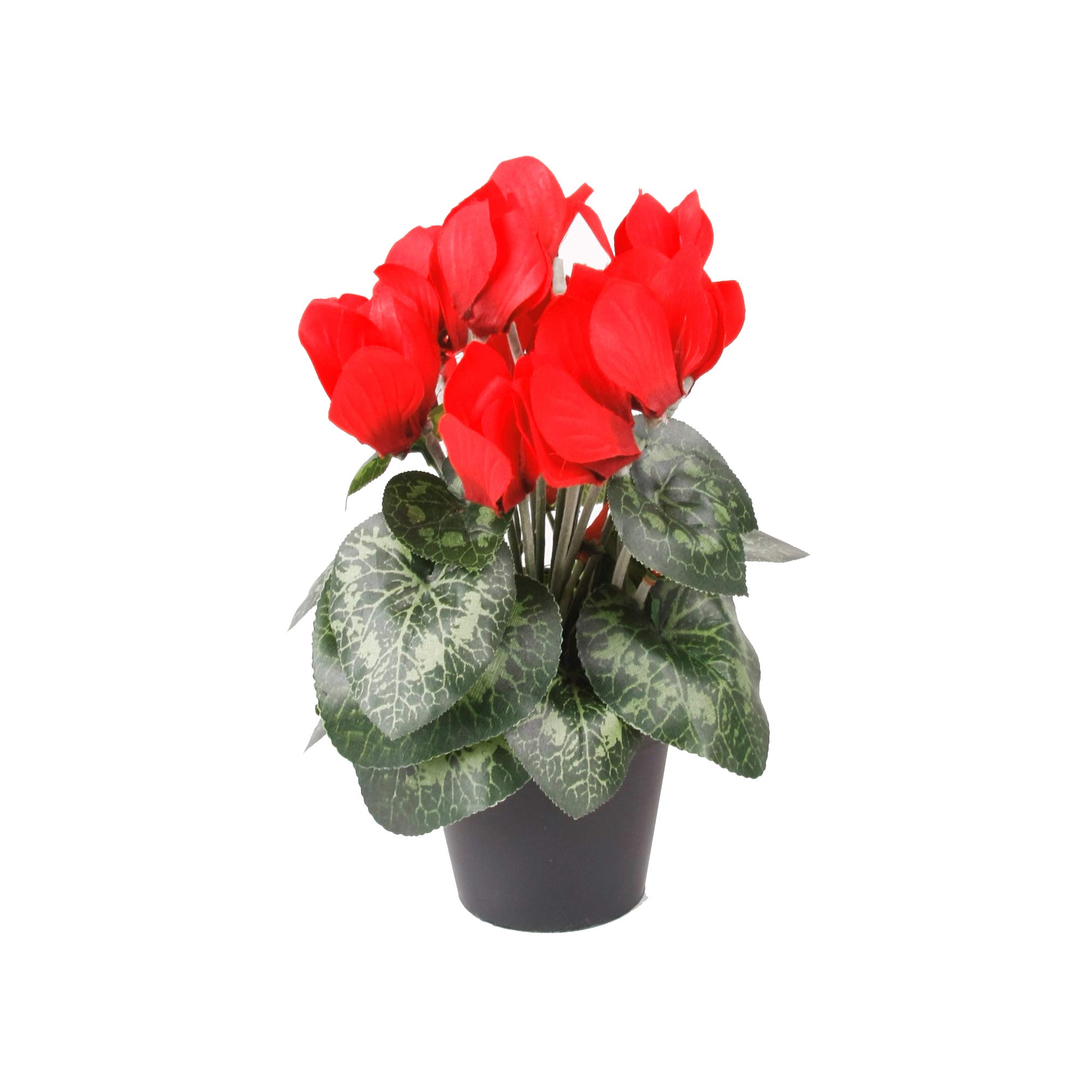 Floristrywarehouse Red Faux Silk Cyclamen Bush In Pot 25Cm/10 Inches Tall