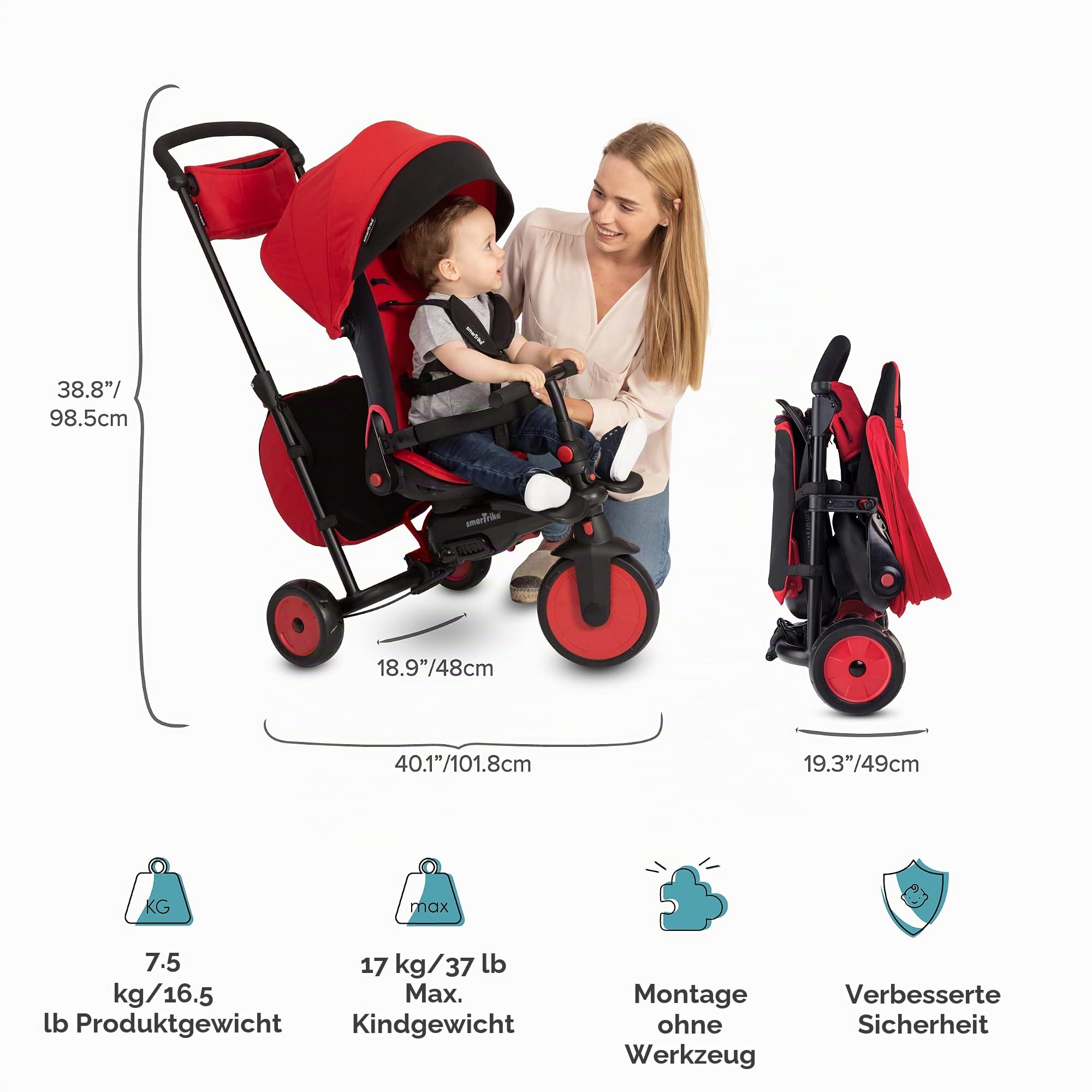 smarTrike 5500812 - Dreirad STR7, rot