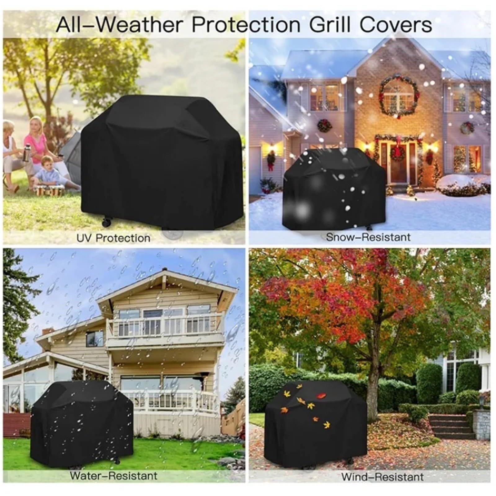 Barbecue, duża, duża, duża Pokrowiec na grilla BBQ Pokrowiec na grilla Heavy Duty Pokrowiec na grilla Rain Protective Outdoor Oxford Fabric Covers Heavy Duty