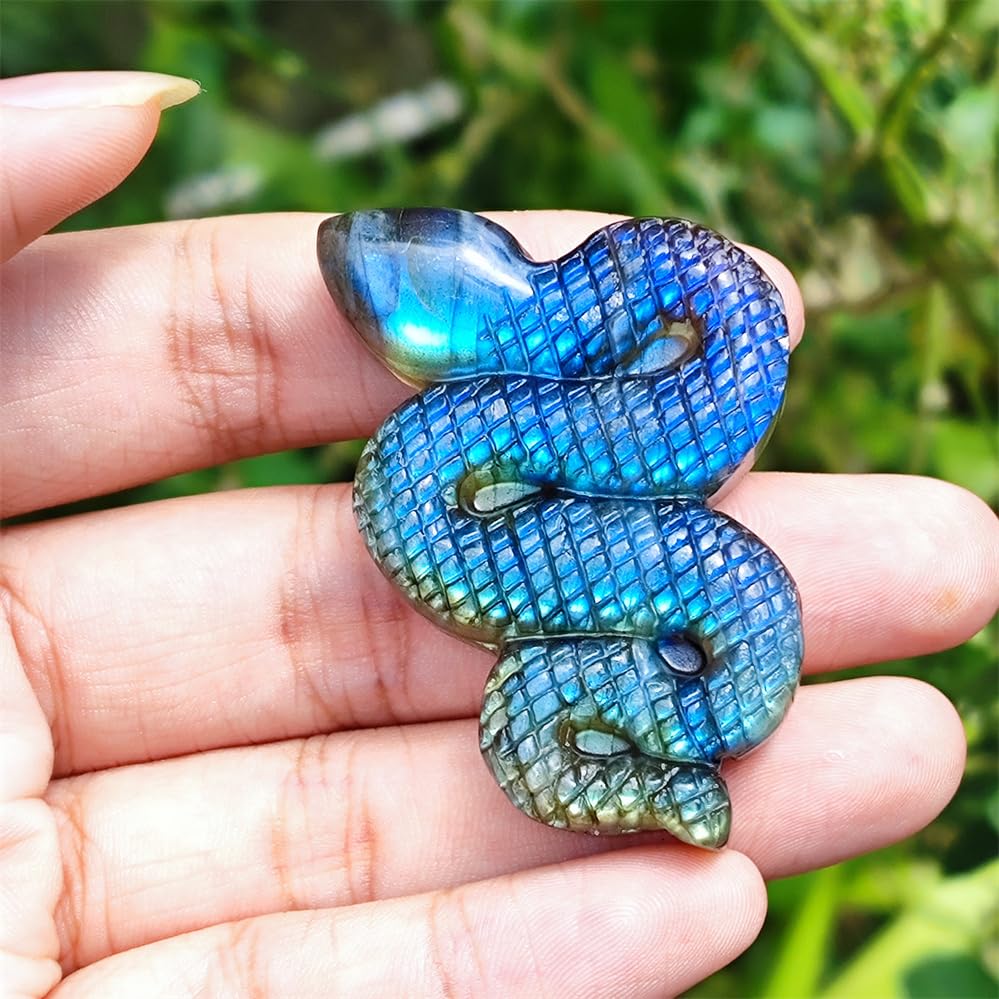 Amazon.com: TEAMWILL Natural Blue Labradorite Hand Carved Snake