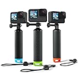 Sametop Floating Handle Grip Floaty Stick Waterproof Handler Accessory Compatible with GoPro Hero 13, 12, 11, 10, 9, 8, 7, 6, 5, 4, Session, 3+, 3, Hero(2018), Max, DJI Osmo Action Cameras (Green)