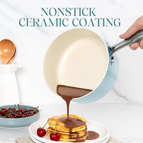 Miniatura 3 de MICHELANGELO Cacerola con tapa, cacerola antiadherente, juego de 3 ollas pequeñas de 1 cuarto de galón, 2 cuartos y 3 cuartos de galón para cocinar,