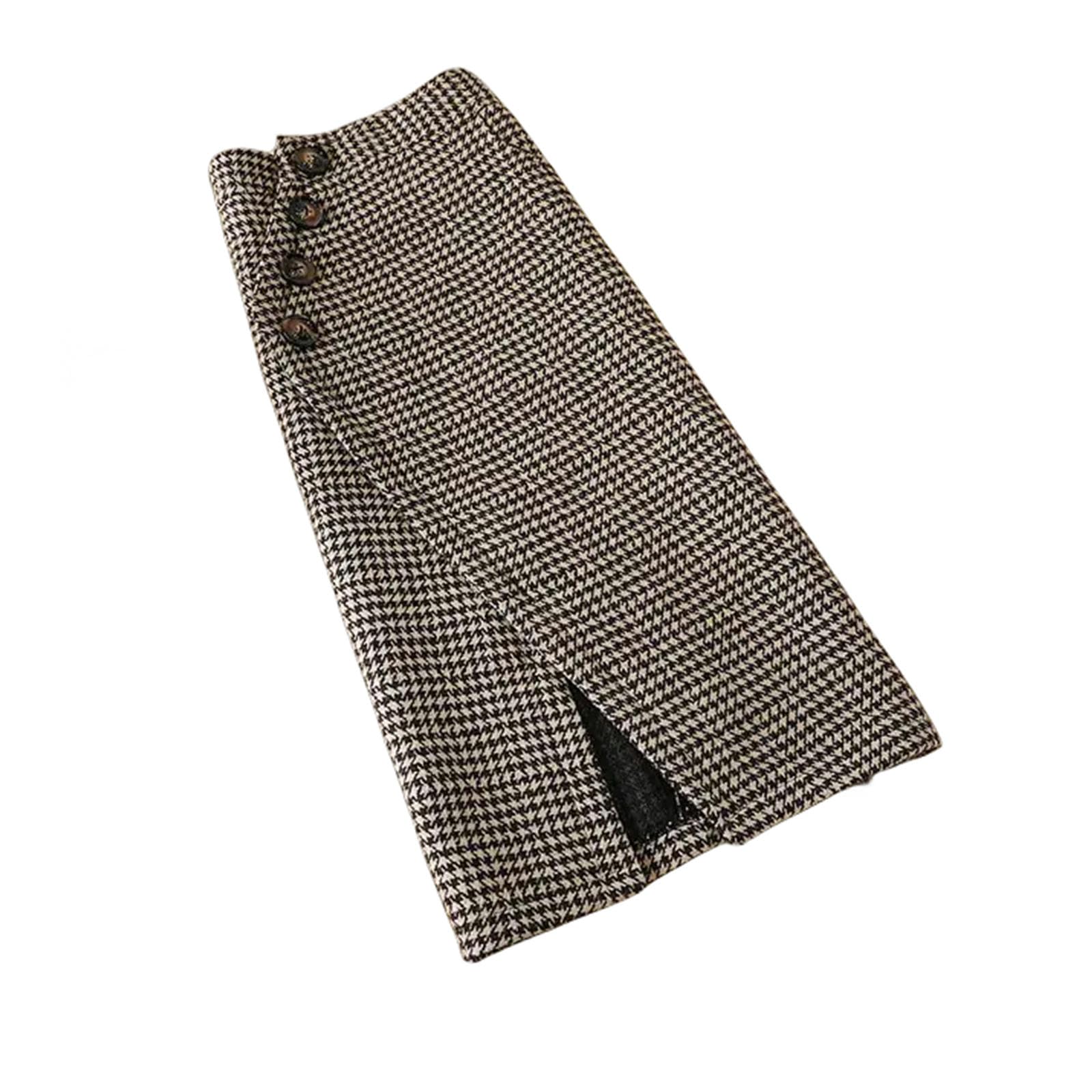 MdybF Czarna spódnica Design Midi Spódnica damska Jesień Zima Nieregularna Wysoka talia All-Match A- Line Hip Spódnica Femme