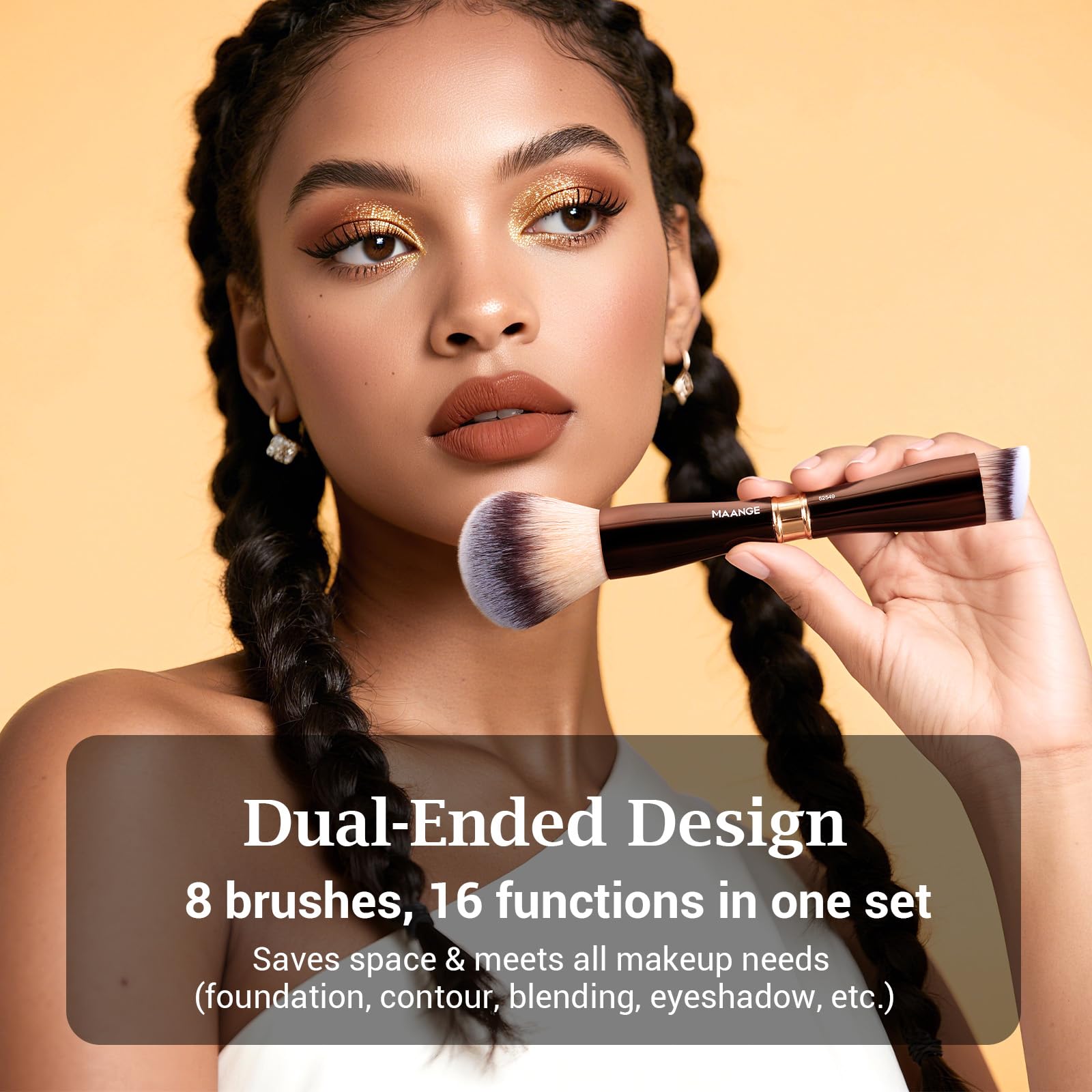 MAANGE Luxury 8-Piece Makeup Brush Set - Image 4