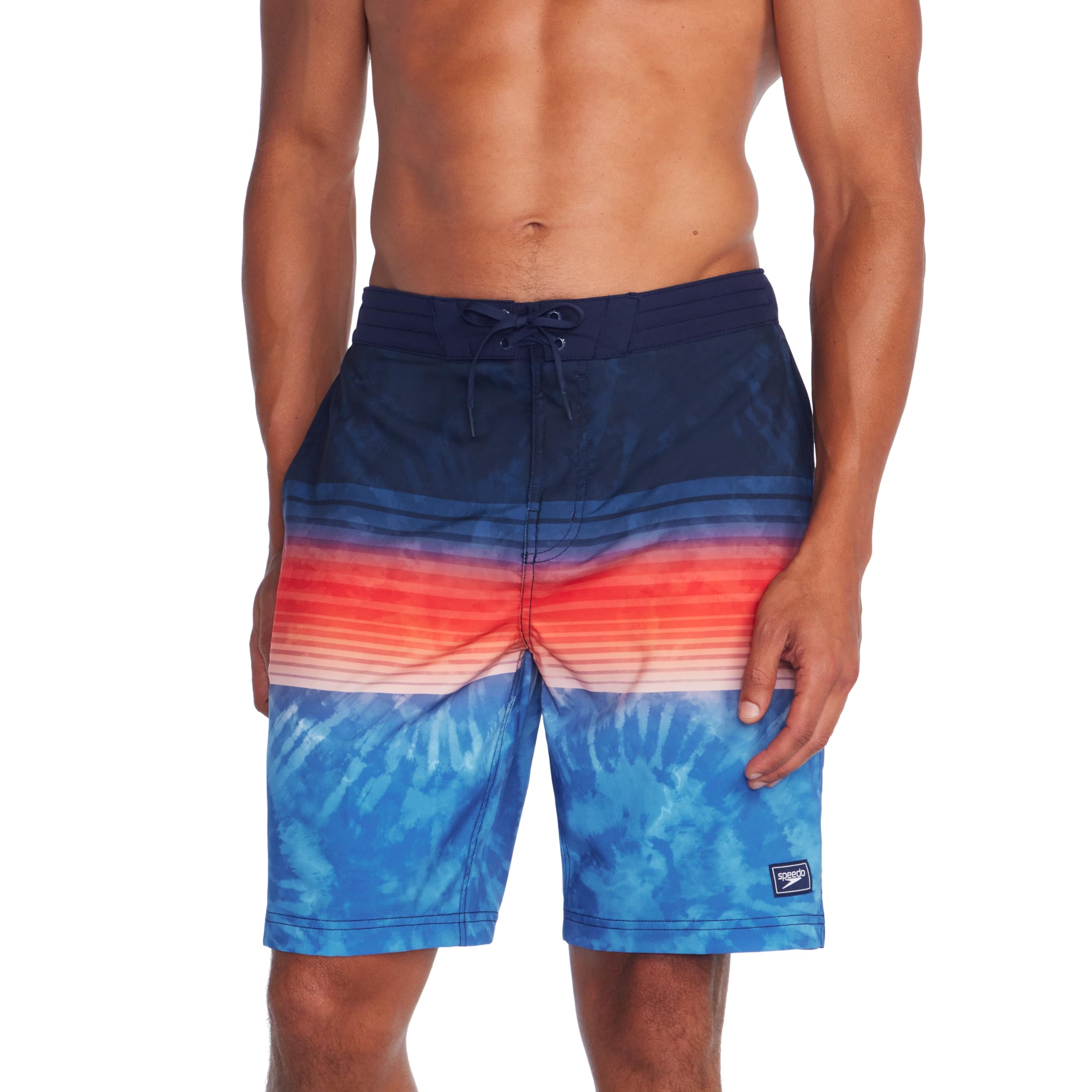 Speedo Men's Swim Trunk Knee Length Boardshort Bondi Striped