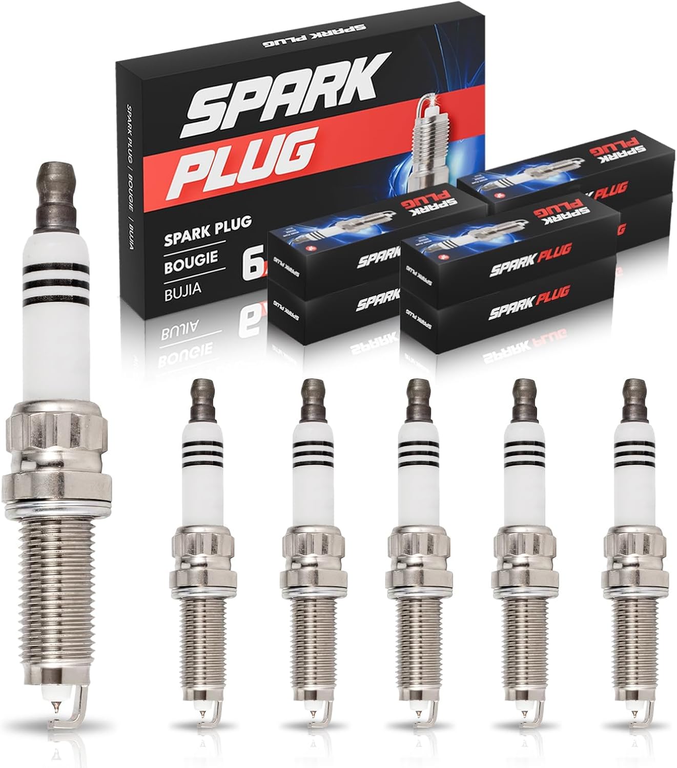 ENA Set of 6 Iridium Platinum Spark Plug Compatible with BMW 135i 135is 228i 320i 328i 335i 428i 435i 528i 535i 550i 640i 650i 740i 750i 2.0L 3.0L 4.4L L4 L6 V8 Replacement for 97506 SILZKBR8D8S