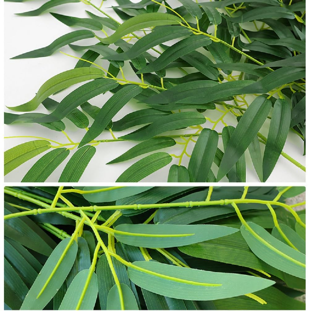 Amazon｜siawadeky 造花 笹竹 竹の葉 12本セット 人工竹