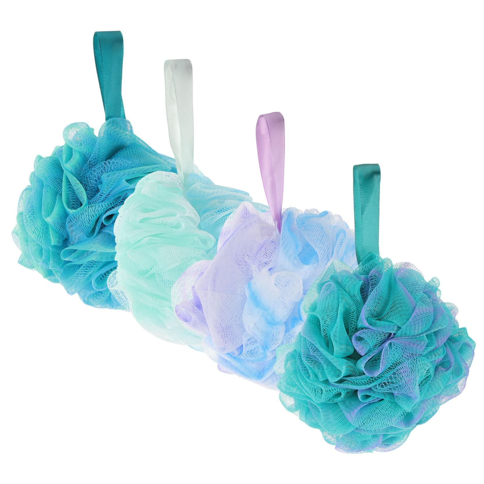 minkissy 12 esponjas de baño para, con cordón, para uso diario, bola de baño, esponja de espuma, africana, de red exfoliante africana, de o grandes amantes
