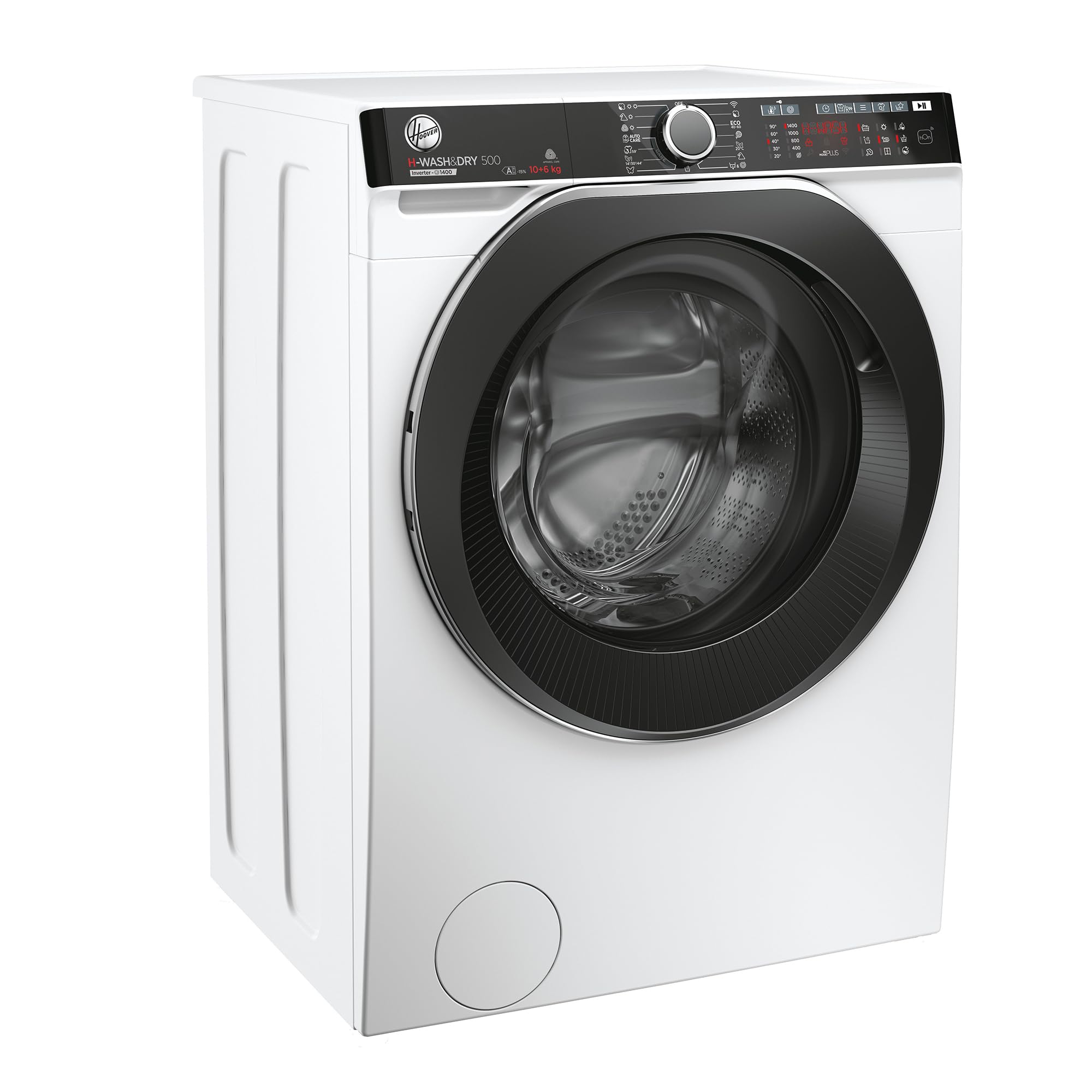 Hoover HDP4106AMBC7/1-S Waschtrockner, Active Steam, WiFi & Bluetooth, 10 kg Waschen 6 kg Trocknen, 1400 U/min, Weiß