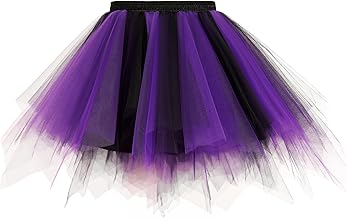 Zeagoo Women's Tulle Skirt for Carnival Halloween Party Mini Tutu Skirt Waist 66-110cm