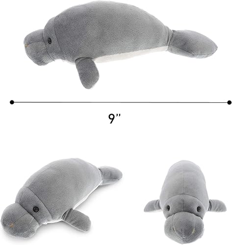 Miniatura 3 de DolliBu Colección de animales de peluche salvajes, colección de peluches suaves, regalos de animales para niños, peluche de manatí, criatura marina