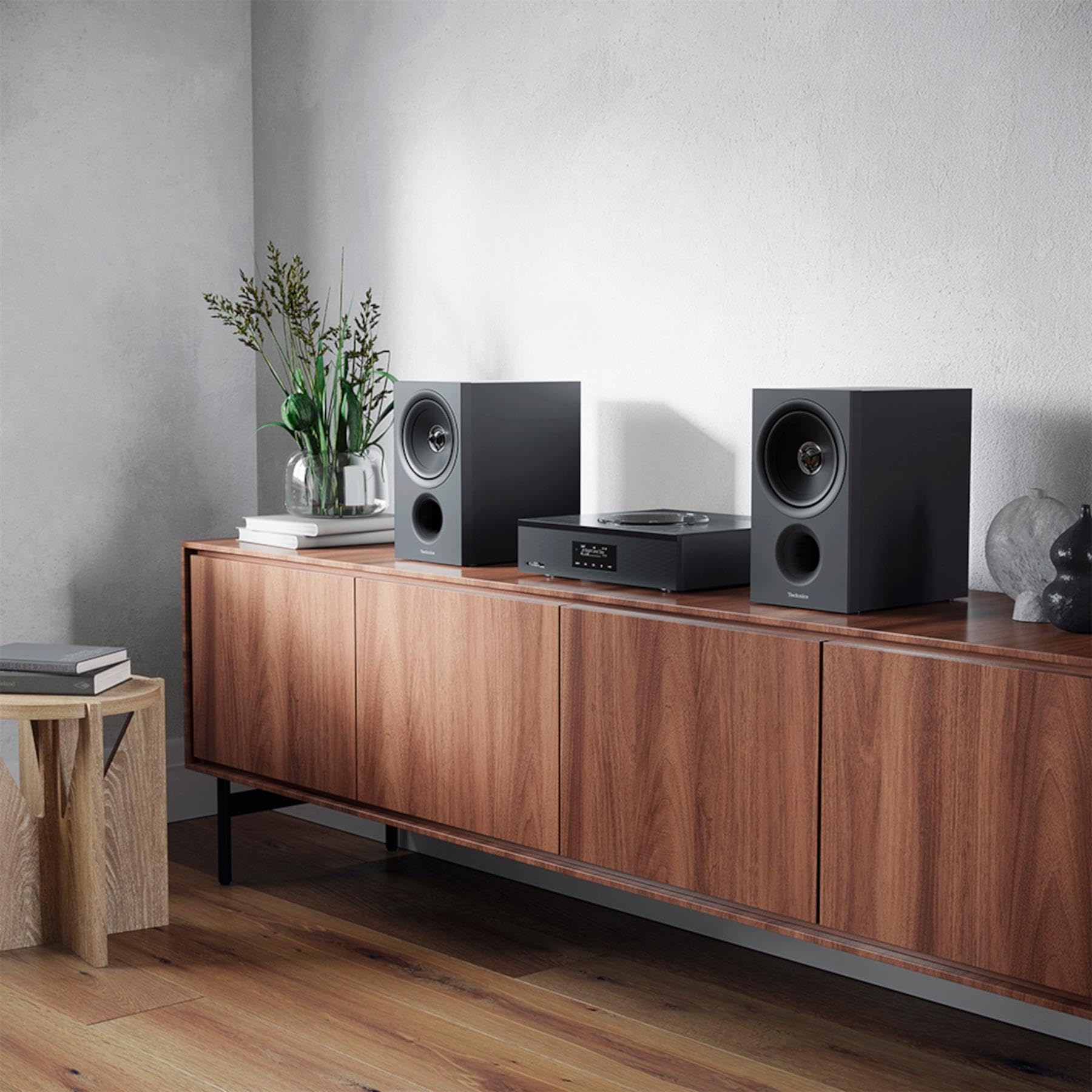 Technics SA-C600 Integrated Amplifier, Digital Streamer & CD Player (Black)