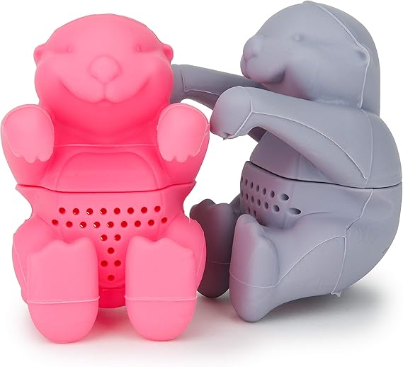 Tea Infuser Gift Set for Loose Leaf Herbal Tea, Cute Otter