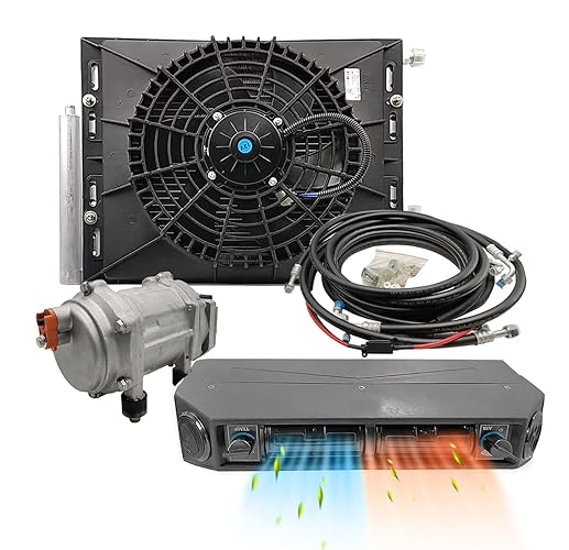 Universal 12V Air Conditioning Under Dash AC Kit 10000btu 12 volt Air Conditioner for Car Van Auto RVs Truck Electric Air Conditioning Heating and Cooling Energy Saving