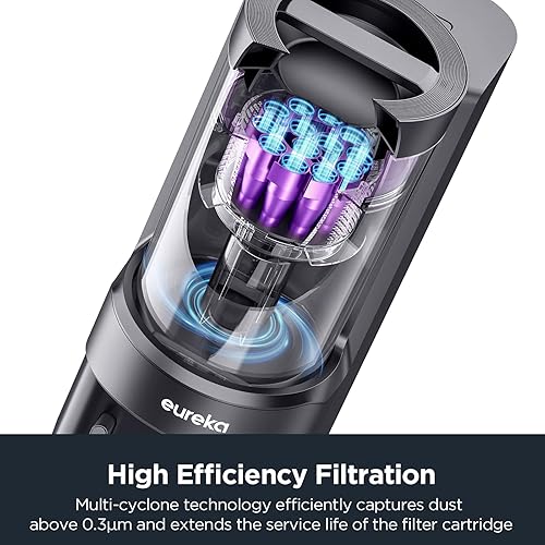 Miniatura 8 de Eureka Aspiradora robot E10s con estación de vaciado automático sin bolsa, combo robótico de aspiradora y trapeador, capacidad de 45 días, succión